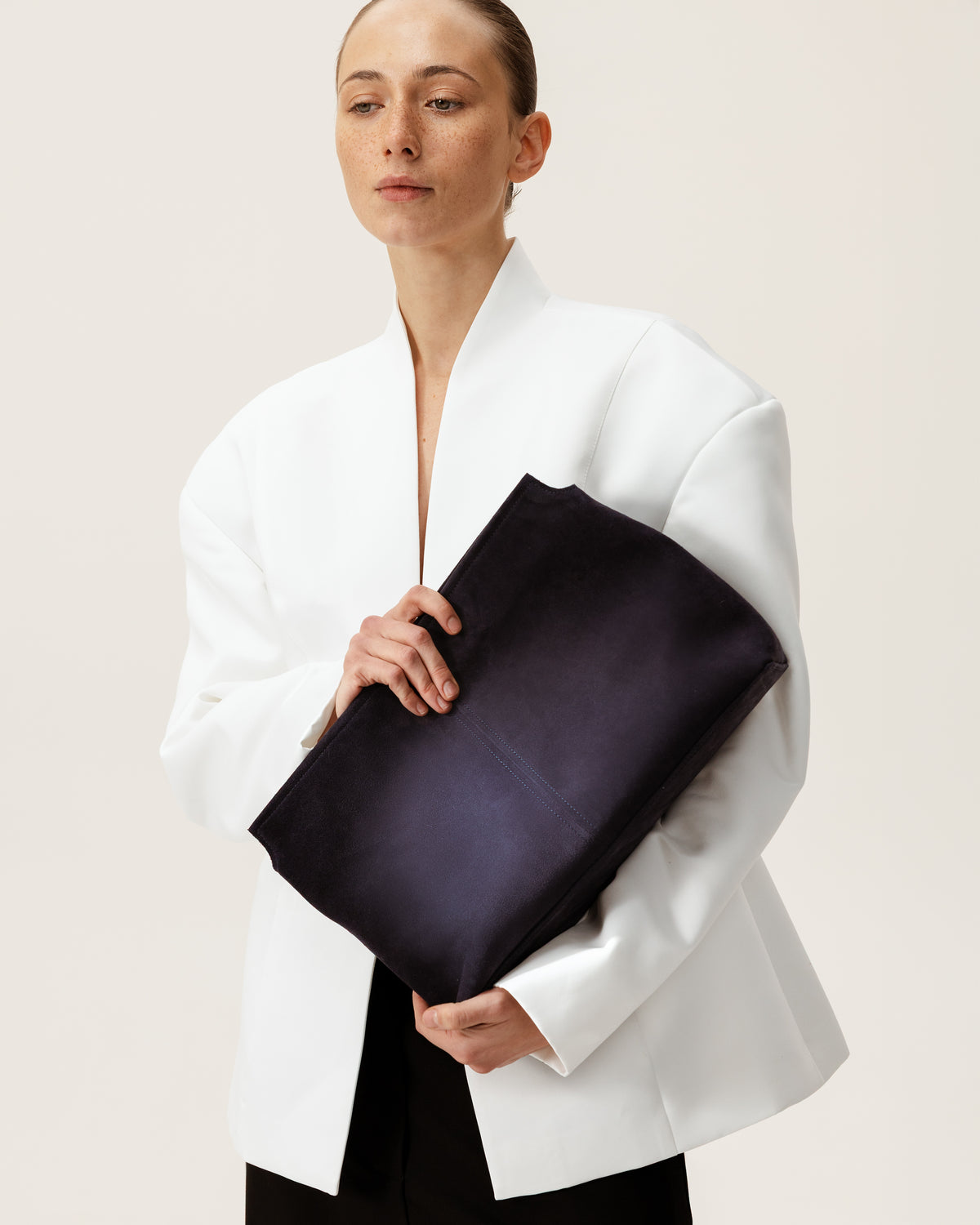 Elza Clutch in Navy