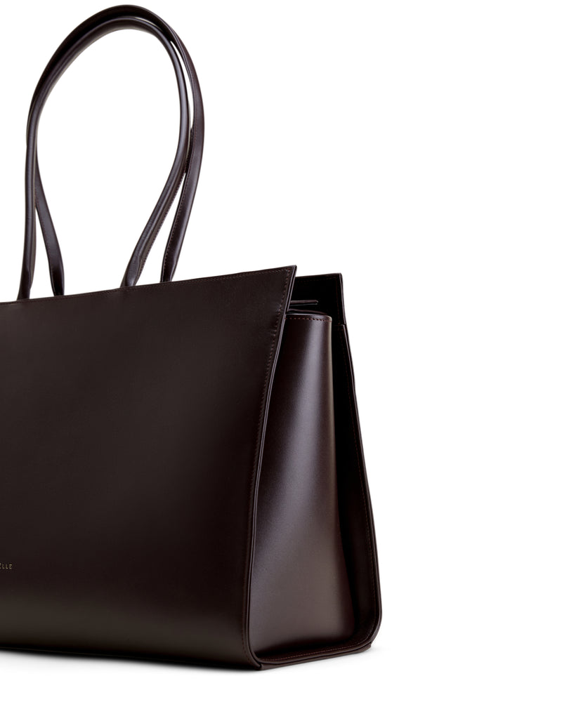Large Carolyn Tote Bag in Brown