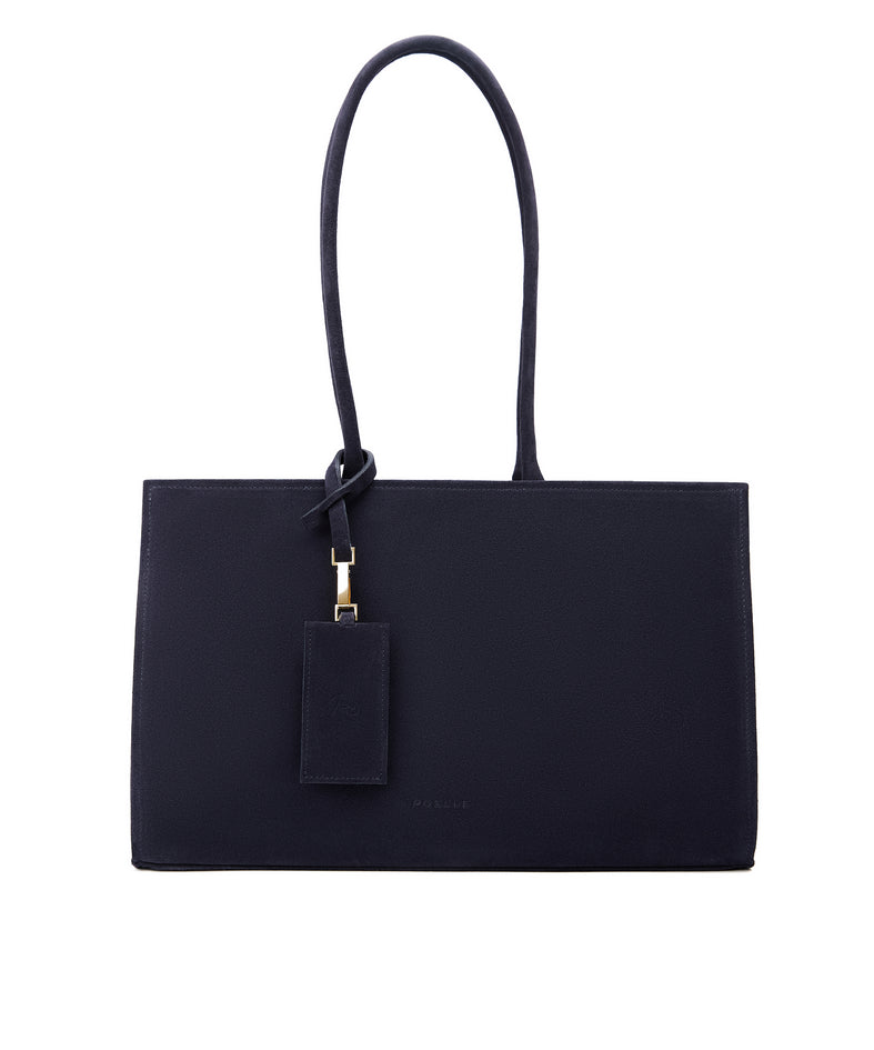 Medium Carolyn Tote Bag in Navy Blue