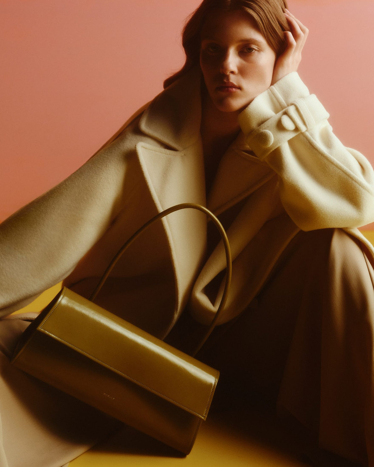 Untitled Bag Medium in Olive — Colour Field campaign