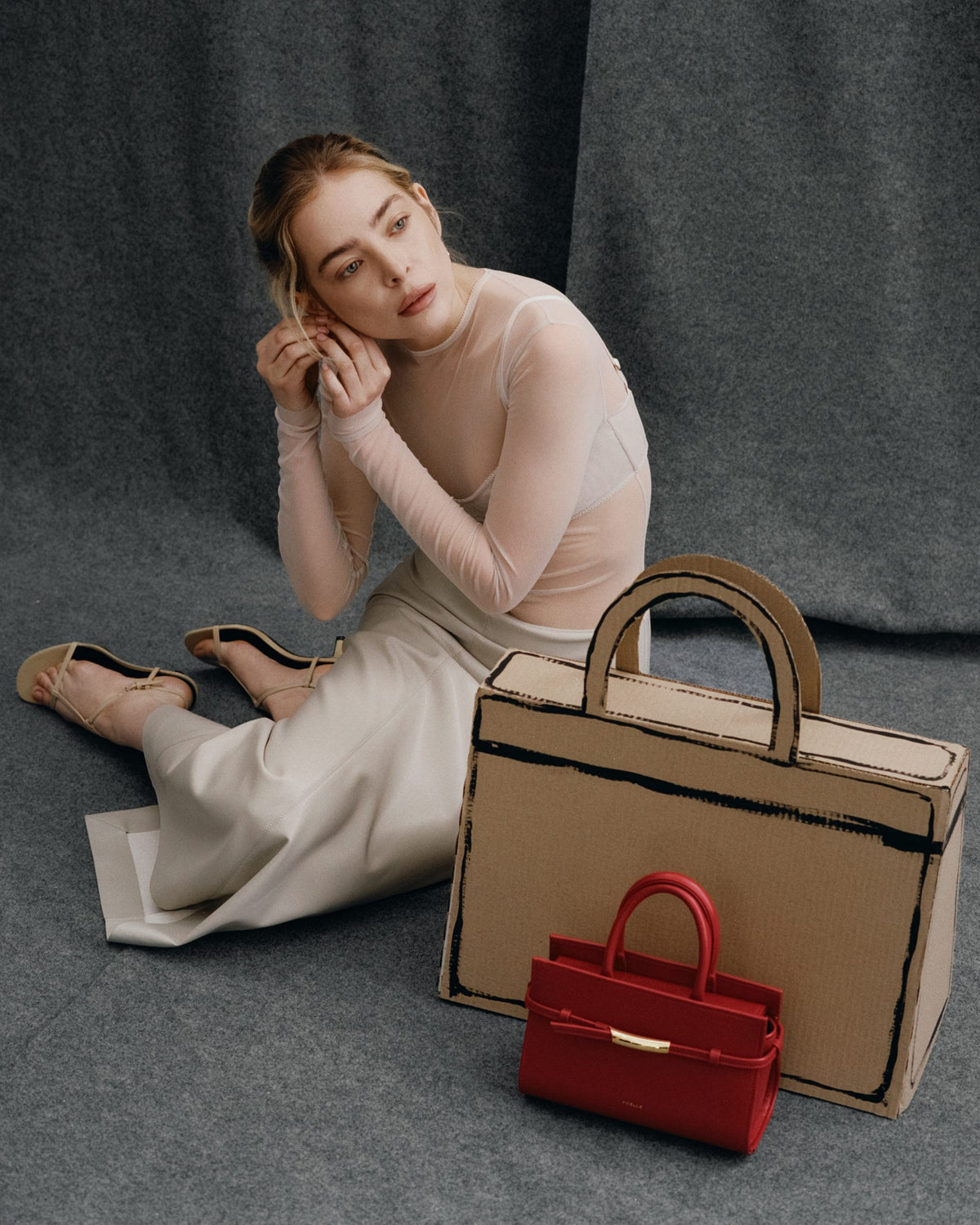 Object № 03 Bag Small in Red — Papier Collé campaign