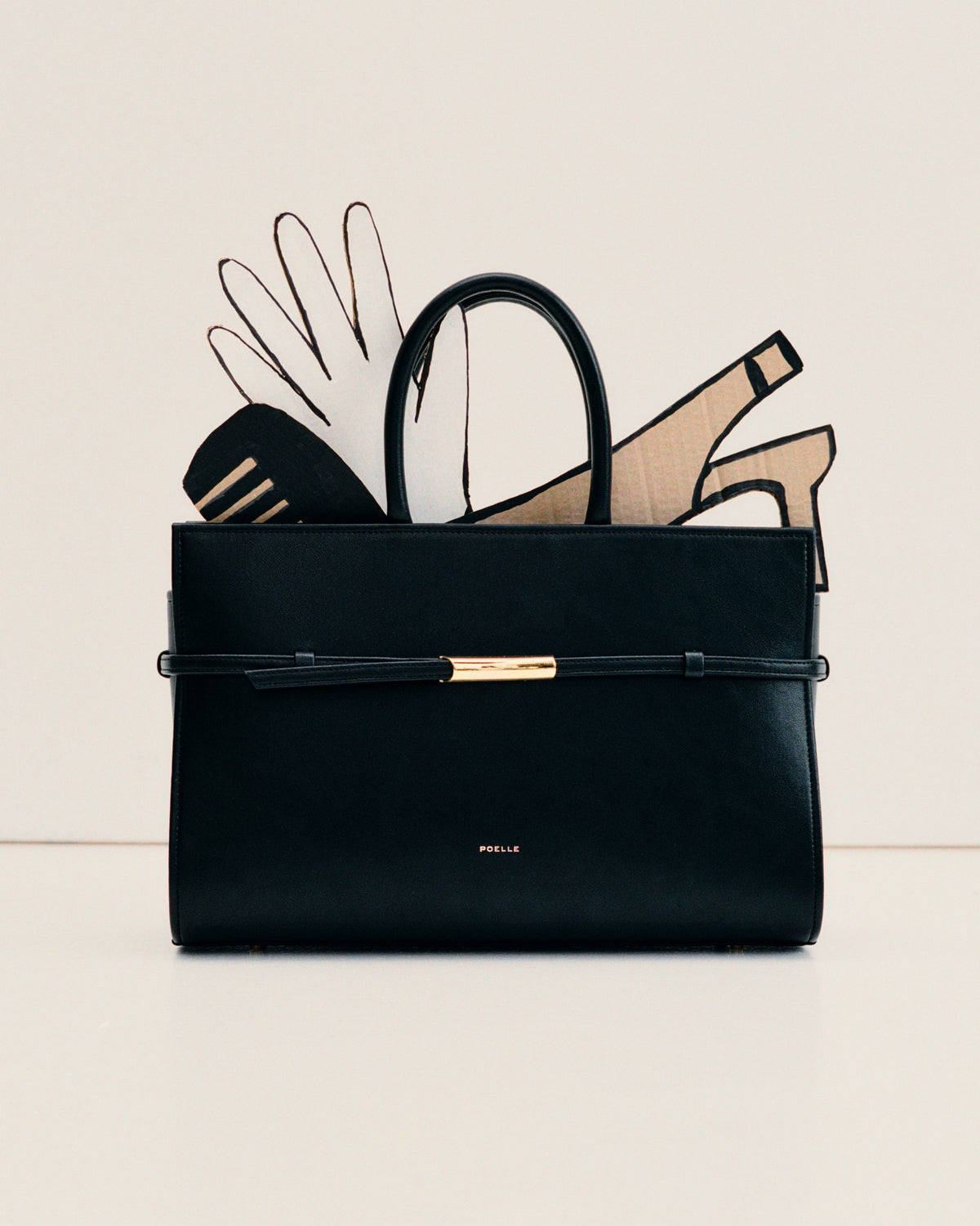 Object № 03 Bag Medium in Black — Papier Collé campaign