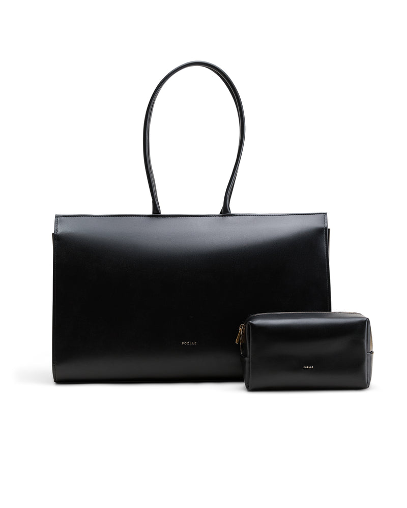 Large Carolyn Tote Bag in Black