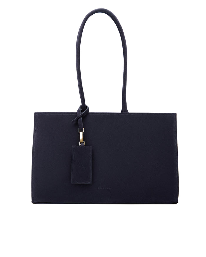 Medium Carolyn Tote Bag in Navy Blue
