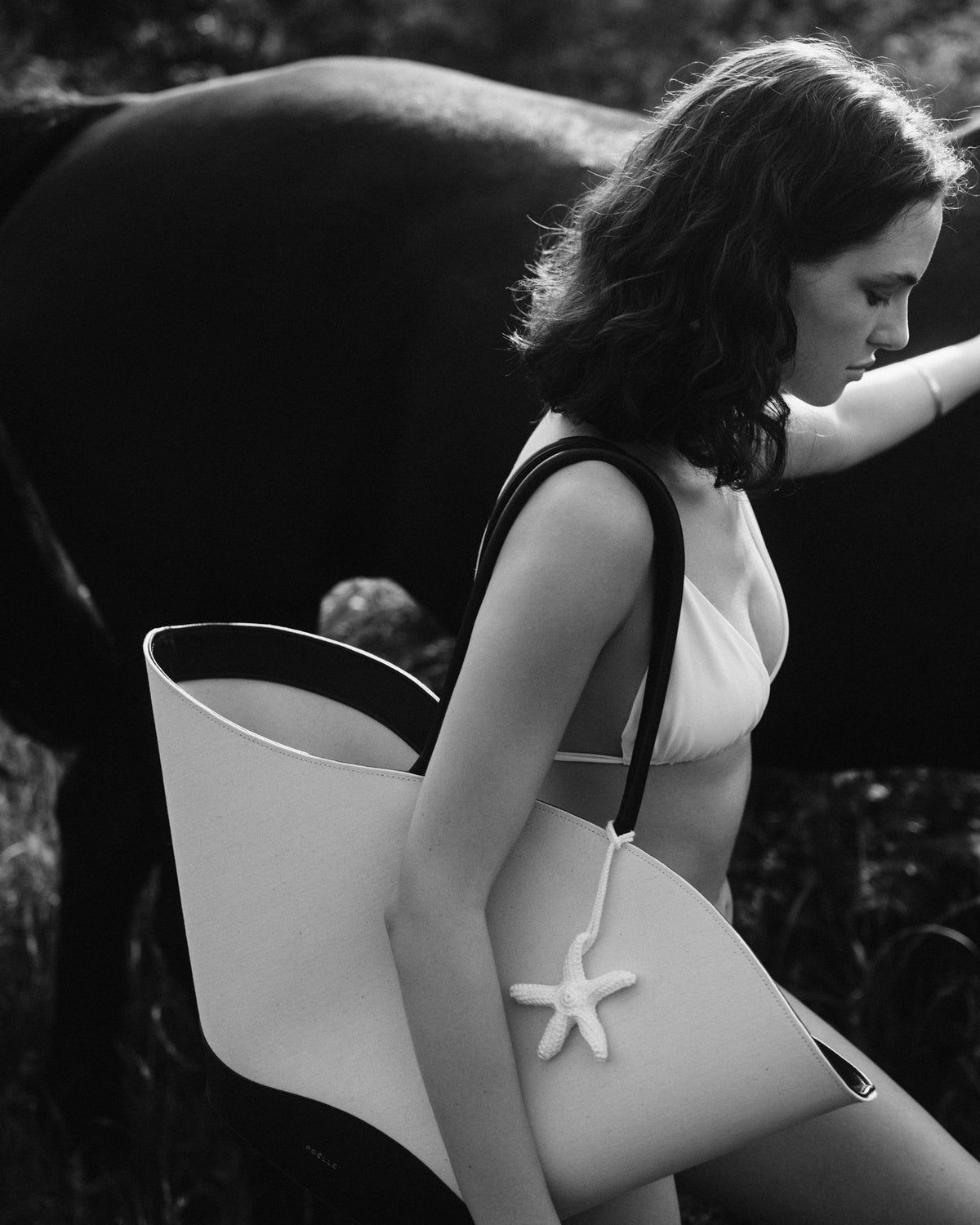 Riposo Bag in Cream / Black — Dolce Far Niente campaign