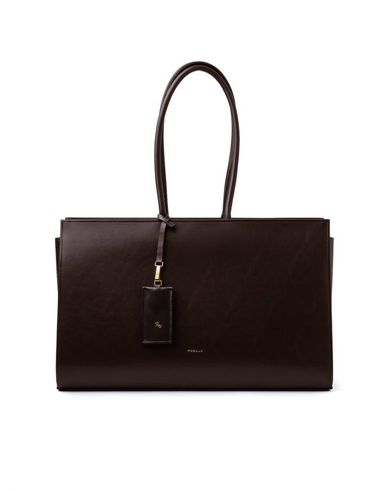 Large Carolyn Tote Bag in Brown