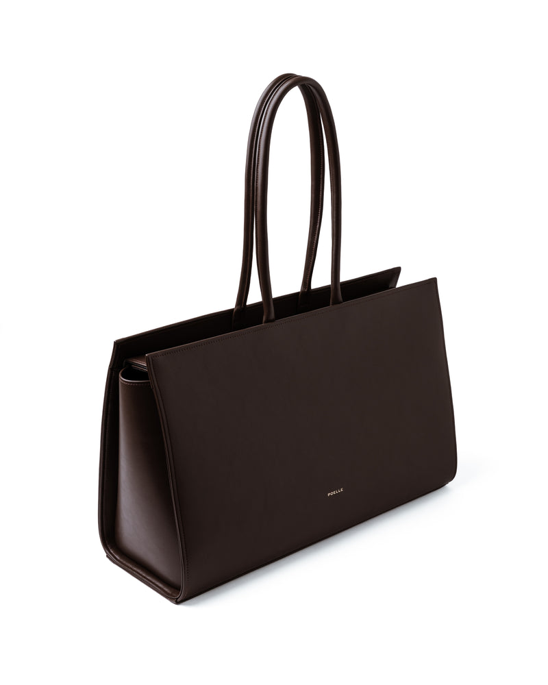 Large Carolyn Tote Bag in Brown
