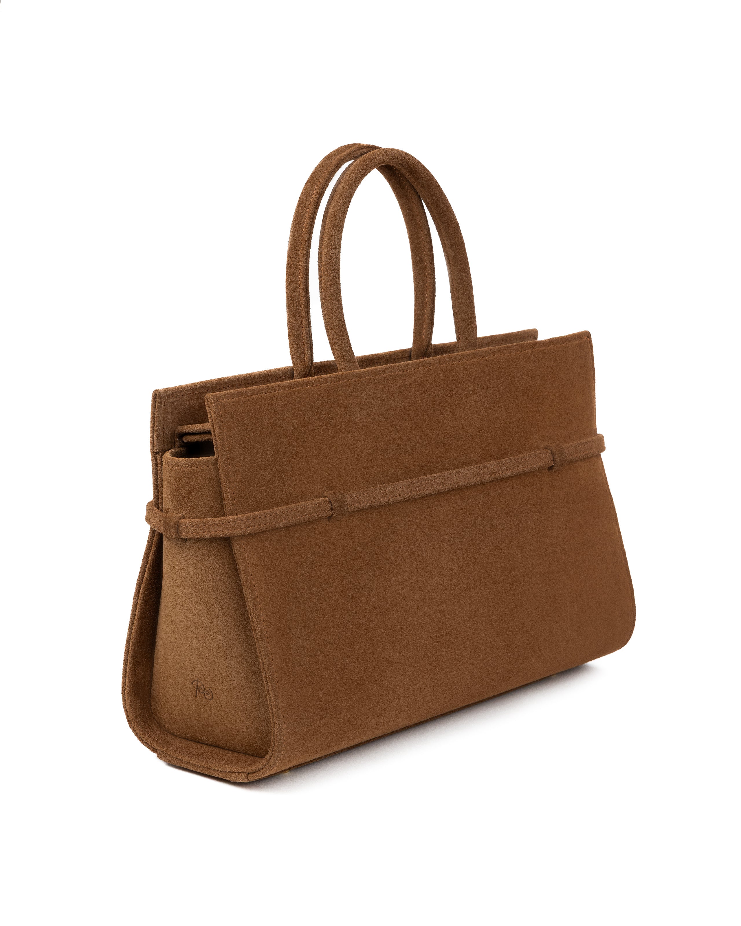アトリエgg＊ボアバッグ Object № 03 Bag Medium in Suede Caramel | Poelle Atelier
