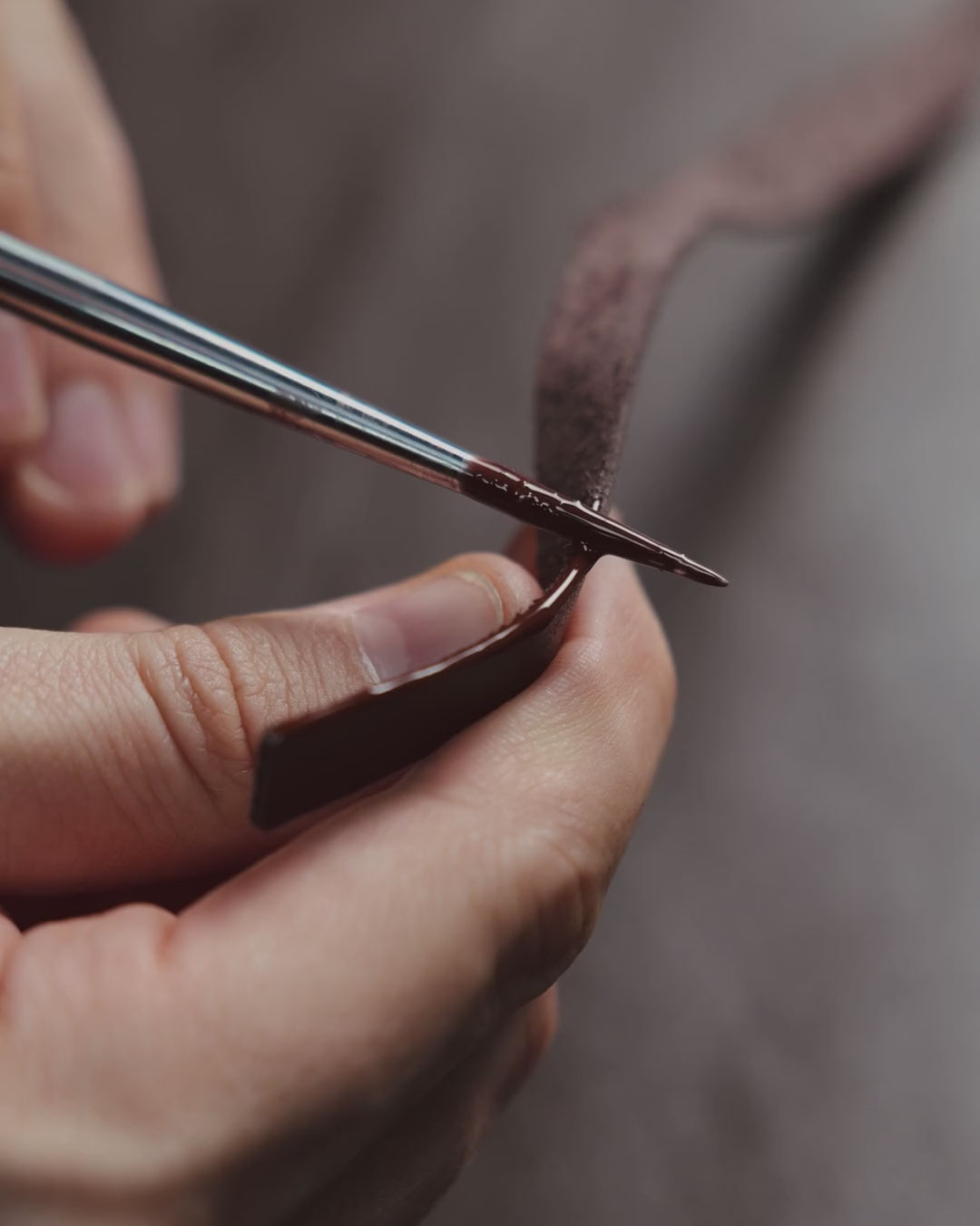 Paring a leather edge with a knife